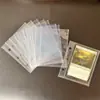 Páginas Interiores Transparentes A8 de una Sola Ranura para Álbum de Tarjetas Bolsillo para Tarjeta Polaroid Pequeña de 3 pulgadas Página de Tarjeta con 3 Agujeros de un Solo Lado Páginas Interiores de Álbum de Tarjetas de una Sola Ranura