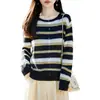 Chaqueta cárdigan de imitación de alta calidad 6% lana para mujer temporada de otoño e invierno coreana versátil superior casual holgado adelgazante manga larga suéter de punto