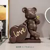 Ornamento de Urso Violento Pequeno Caixa de Armazenamento de Cosméticos Decoração de Mesa de Maquiagem Porta-Canetas Criativo Presente de Casamento Aniversário