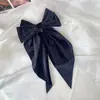 Pinza para el Cabello con Lazo de Cinta Larga de Terciopelo Popular de Temu, de Alta Gama y Exquisito, Accesorio de Moda para Principios de Primavera, Adorno para el Cabello, Tocado