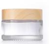 Cross Border em estoque 10 g15g30g50g Tampa de grão de madeira Areia branca Frasco de creme facial Frasco de creme Tanque de creme facial
