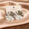 Pendientes Largos Irregulares Redondos Exagerados Atmosféricos con Forma de Hoja de Loto Europeos y Americanos Adornos de Oreja Retro Pendientes Largos Mercancía Transfronteriza Venta al por Mayor