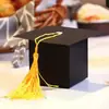 Nueva Caja de Papel para Fiesta de Graduación Celebración Temporada de Graduación Caja de Empaque para Regalo Borla de Birrete Caja de Dulces Suministros de Decoración