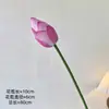 Flor y hoja de loto biónica artificial 3D, nueva decoración de flor de loto artificial estilo chino para sala de estar y mesa de comedor, venta al por mayor