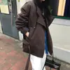 SC2026 Outono Novo Estilo Coreano Solto Casual Slim-Fit Curto Trench Coat para Mulheres Baixinhas