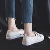 Primavera 2021, nuevos zapatos blancos de boca baja, transpirables, estilo coreano, para estudiantes, combinables, para mujer, zapatos de verano sin cordones, cómodos y a la moda.