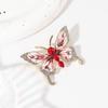 Broche Estilo Coreano Aleación Goteo de Aceite Diamante Esmalte Mariposa Moda Pedrería Pin Insecto Cárdigan Ropa Exterior Accesorios de Ropa