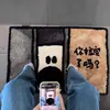 Alfombra antideslizante simple para baño con diseño de carta transfronteriza, alfombra de mechones muy absorbente, alfombra de cachemir para sala de estar, alfombra de mesita de noche, alfombra para mesa de café