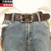 Cinturón Decorativo Ancho Vintage para Mujer Hecho de Piel de Vaca de Capa Superior Pura para Jeans, Cuero Genuino Versátil Moda Tendencia Personalidad