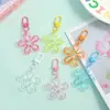Nuevo Llavero de Flor Hueca Transparente de Colores Colgante para Joyería DIY Encanto Versátil Creativo para Bolso Femenino