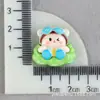 Accesorios de Resina Pegamento Blanco Parche de Oso Infantil Material para Funda de Teléfono Móvil Agujero Guía Zapatos Pasador para el Cabello DIY Tocado