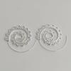 Europa y Estados Unidos nuevos aretes ovalados en espiral exagerados remolino engranaje en forma de corazón retro joyería para la oreja al por mayor