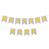 Bandeira Novo Estilo com Letras de Glitter Decoração de Festa de Boas-Vindas Banner Cauda de Peixe com Folha Dourada Bandeiras Coloridas para Pendurar em Local Moderno