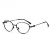 Gafas de miopía de color cambiante de moda transfronterizas, gafas de alta gama con bloqueo de luz azul, gafas de ojo de gato con montura metálica ovalada para hombres y mujeres