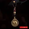 Chaveiro Pingente Moeda do Zodíaco Caractere Fu Doze Signos Placa Fu Guardião Paz Chaveiro Pingente de Carro Ornamento Decoração Atacado