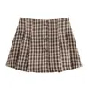 25 Novidades de Verão Moda Feminina Estilo Europeu e Americano Garota Popular Moda Gola Redonda Botão Xadrez Slim Colete Conjunto de Saia Calça Cintura Alta