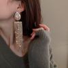 Pendientes Largos con Borlas de Gota de Agua Incrustados de Diamantes Exagerados, Estilo Europeo y Americano, Personalizados, Lujo Ligero, Pendientes de Alta Gama para Mujer