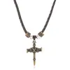 Collar de Cuentas de Venta Caliente Transfronterizo, Cadena para Suéter de Cuerda de Cera Cruzada Personalizada Retro Tendencia, Collar de Moda Unisex