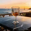 Copa de Vino Tinto de Cristal, Copa de Vino para Uso Doméstico, Copa de Pie Alto, Juego de Copas de Vino, Estilo Sencillo, Minimalista Moderno