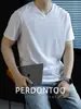 Camiseta Manga Curta Gola V de Algodão Modal Seda Gelada Tipo Nuvem para Homens Verão 2026 Casual Fresca Cor Sólida Fina