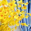 Película de decoración para el hogar con orquídea danzante de simulación de lujo y luz para sala de estar, flor artificial falsa para boda, sensación de orquídea danzante, flor de simulación