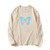 Nuevo Top de Manga Larga Versátil de Gama Alta con Diseño de Mariposa de Nicho para Mujer Ropa Exterior Casual Camisa Base Camiseta