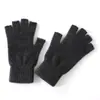 Luvas de Cashmere 100% Puro Meio Dedo para Outono e Inverno para Mulheres, Luvas Sem Dedos de Malha Quente para Homens, Luvas de Toque para Tela