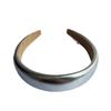 Diadema de Cuero Plateada Sencilla para Mujer Verano 2024 Nueva Sensación de Alta Gama Cueva del Cabello Presión del Cabello Apartada Sello de Cabello Elegante Accesorios para el Cabello