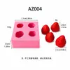 Vela de Yeso Perfumada con Forma de Fresa 3D Molde de Silicona Hecho a Mano AZ004