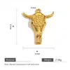 Série de Chifres de Aço Inoxidável Estilo Retrô Etiqueta Hangtag de Caveira Esqueleto Acessórios para Joias Feitas à Mão para Pulseira Colar