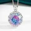 2025 Nuevo Joyería Huabi Base de Cobre Chapado en Oro Corte Fuego Color Fruta del Dragón Temperamento Set de Lujo Ligero para Mujer 18-16m