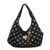 Bolsa Casual de Ombro Único para Axila Estilo Coreano 2062 Nova Bolsa de Nylon com Bolinhas Grande Capacidade Sensação de Uso Diário