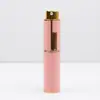 Botella Recargable de Perfume Giratoria de Dos Secciones de Cuero de Lujo Ligero de 10 ml para Viaje, Botella Recargable de Fragancia Portátil, Se Puede Imprimir con Logo