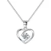 Colar de 1 quilate feminino corrente de clavícula totalmente cravejada de diamantes fornecimento direto de fabricantes lote diamante flash cabelo diamante quadrado de seis garras colar de zircônia