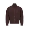 Cárdigan de punto trenzado de cuello alto, nuevo estilo de otoño, moderno, elegante, simple, con estilo y adecuado para uso de negocios y casual.