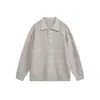 Ropa Vintage Yidao Otoño 2026 Nuevo Estilo Retro Americano Old Money Suéter de Punto Holgado Casual con Cuello Polo para Hombre