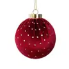 Adornos de bola de Navidad envueltos en terciopelo multicolor 6/8CM Decoración navideña bolas de Navidad de plástico decoraciones para árbol de Navidad