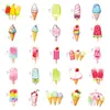 Pegatinas de Cono de Helado Nuevas Transfronterizas de 50 Piezas Coloridas de Verano Lindas Pegatinas de Material de Decoración de Cono de Helado