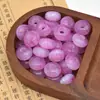 Cuentas de Resina con Purpurina de Cielo Estrellado Cuentas de Agujero Grande Cuentas de Rueda de Ábaco Cuentas para Hilo Cadena de Teléfono DIY Accesorios para Tejer Ropa Bolsas