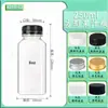 250ml.350ml Garrafa Quadrada Pet de Grau Alimentício Transparente Garrafa Quadrada Garrafa Plástica Garrafa Descartável para Bebida com Tampa
