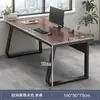 Escritorio de oficina minimalista de doble asiento escritorio de estudio estación de empleado combinación de escritorio y silla de oficina moderno simple computadora para cuatro personas para personal