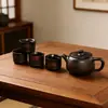 Tetera Hanwa de Arcilla Púrpura Original con Gran Capacidad, Filtro de Agujero de Bola, Tetera Fengming, Juego de Té Regalo para Oficina B5