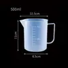 Copo Medidor 250ml~2000ml Fabricante Atacado Copo Medidor com Cabo Graduado Plástico Loja de Chá de Leite Cozinha Casa