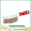 Escova de arame de aço chapeada de cobre fabricantes de escova de arame derusting moagem polimento limpeza de cabo de plástico escova de arame de aço