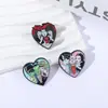 Novo Filme de Terror Sexta-Feira 13 Broche de Liga de Zinco Periférico Emblema de Personagem Personalizado em Formato de Coração Acessórios de Vestuário