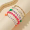 Venta Caliente Transfronteriza Pulsera Taylor Swift Traje Color Arcilla Suave Letra Inglesa Pulsera de Amistad con Cuentas