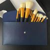 Set de 12 Brochas de Maquillaje Erlu Júpiter 12: Polvo Suelto, Rubor, Contorno, Pincel para Sombra de Nariz, Herramientas de Belleza Sin Costuras, Fijación de Maquillaje, Sombra de Ojos, Corrector