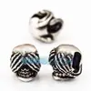 Accesorios para joyería DIY microincrustados, no mires, no escuches, cuentas de calavera chapadas en oro negro Oro Blanco