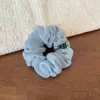 Scrunchie Nuvem Xadrez Cor Creme Fofo com Tule Macio, Novo Estilo Prendedor de Rabo de Cavalo, Acessório de Cabelo Doce e Versátil