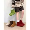 Botas de Nieve Gruesas de Ante Estacionales First Encounter para Mujer 2026 Otoño/Invierno Nueva Moda Cálidas con Forro de Polar y Tobillo Engrosado